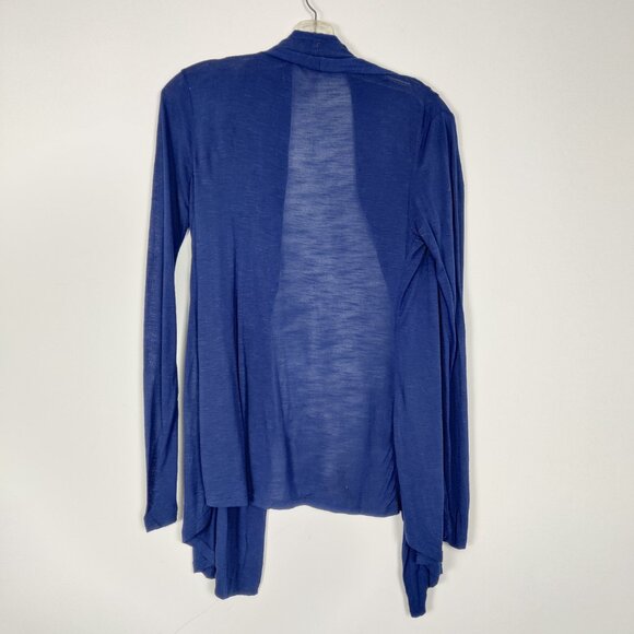 Costa Blanca Women's Open Front Cardigan Sz M Blue Rayon Lightweight Resortwear - Picture 4 of 8